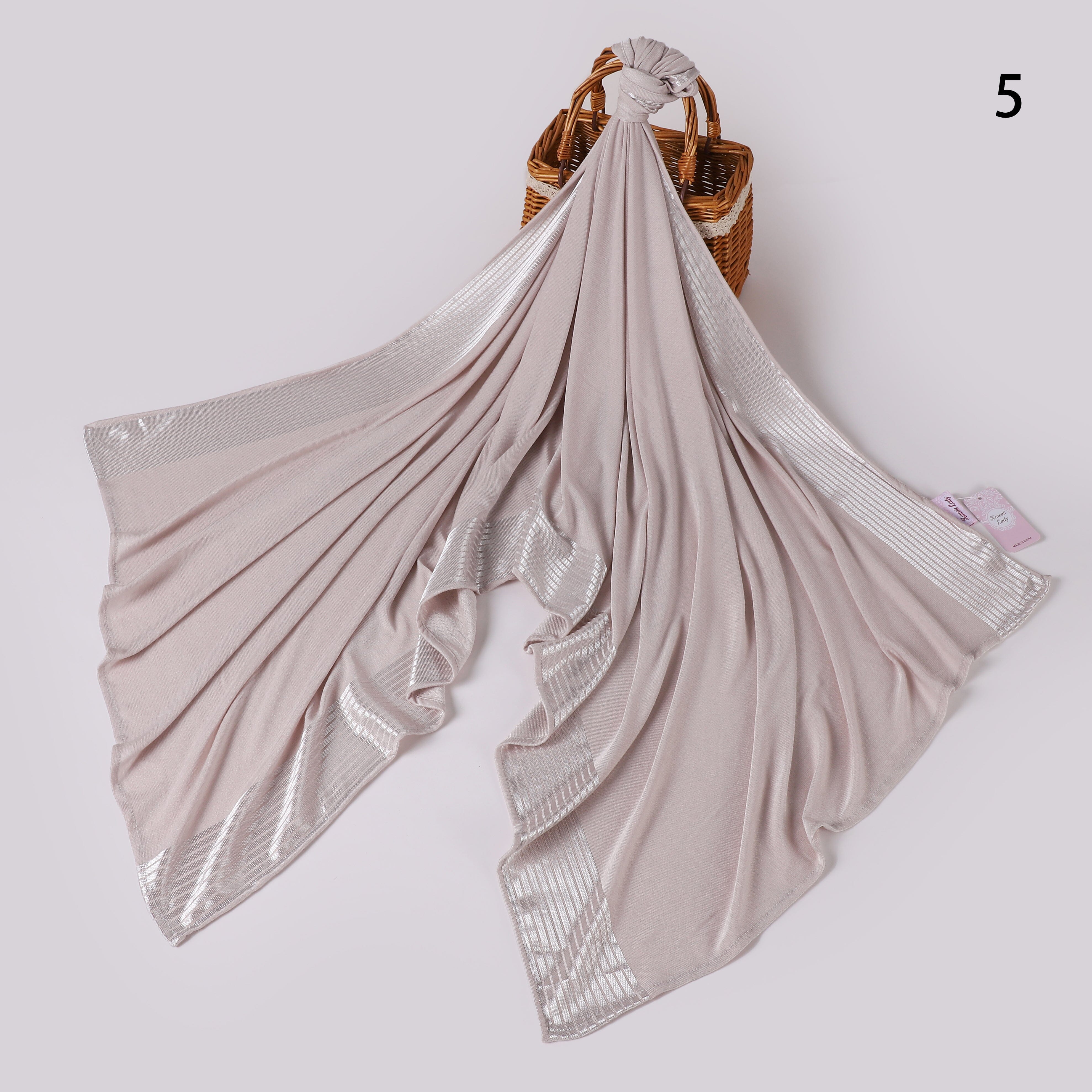 Cotton Satin Stripes Scarf