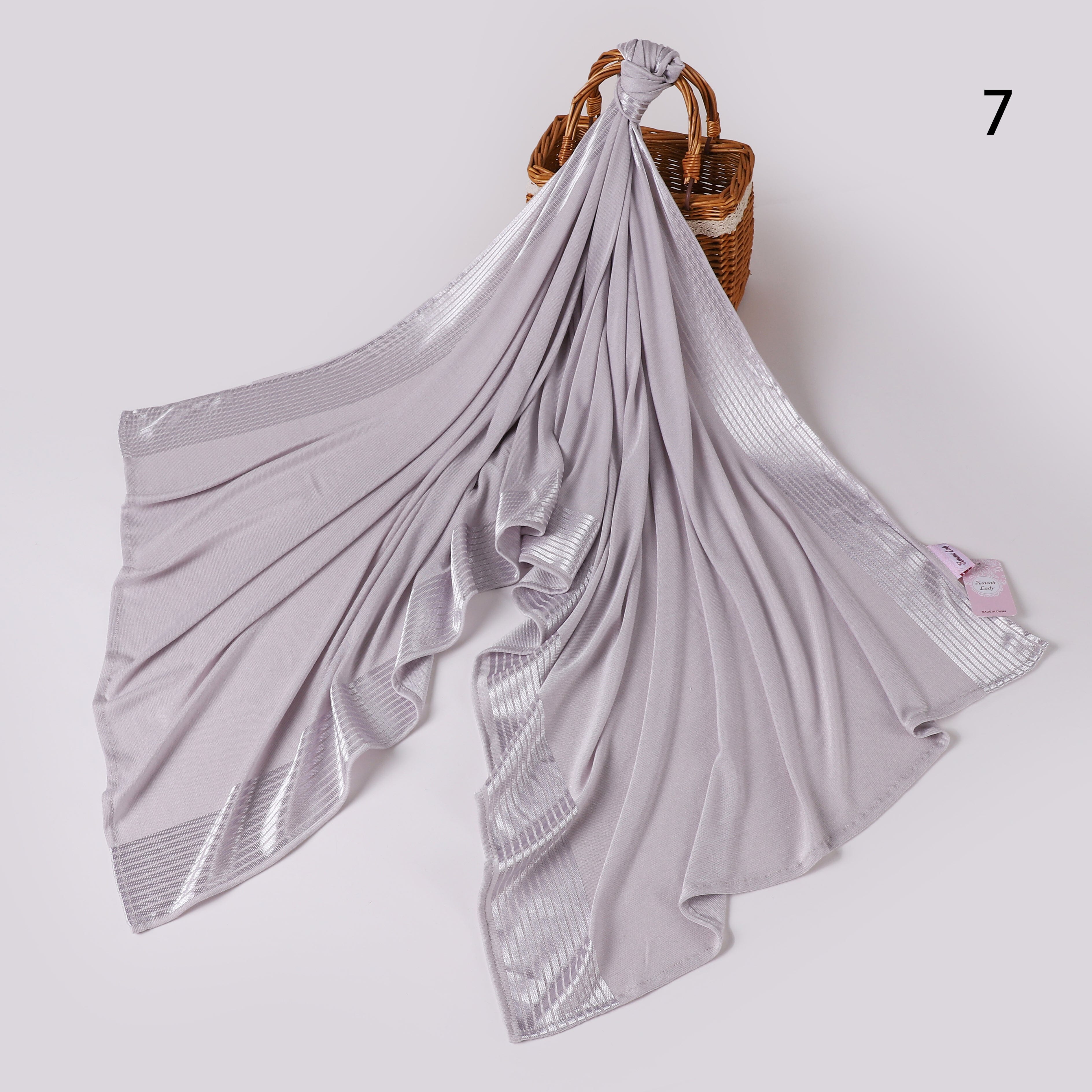 Cotton Satin Stripes Scarf