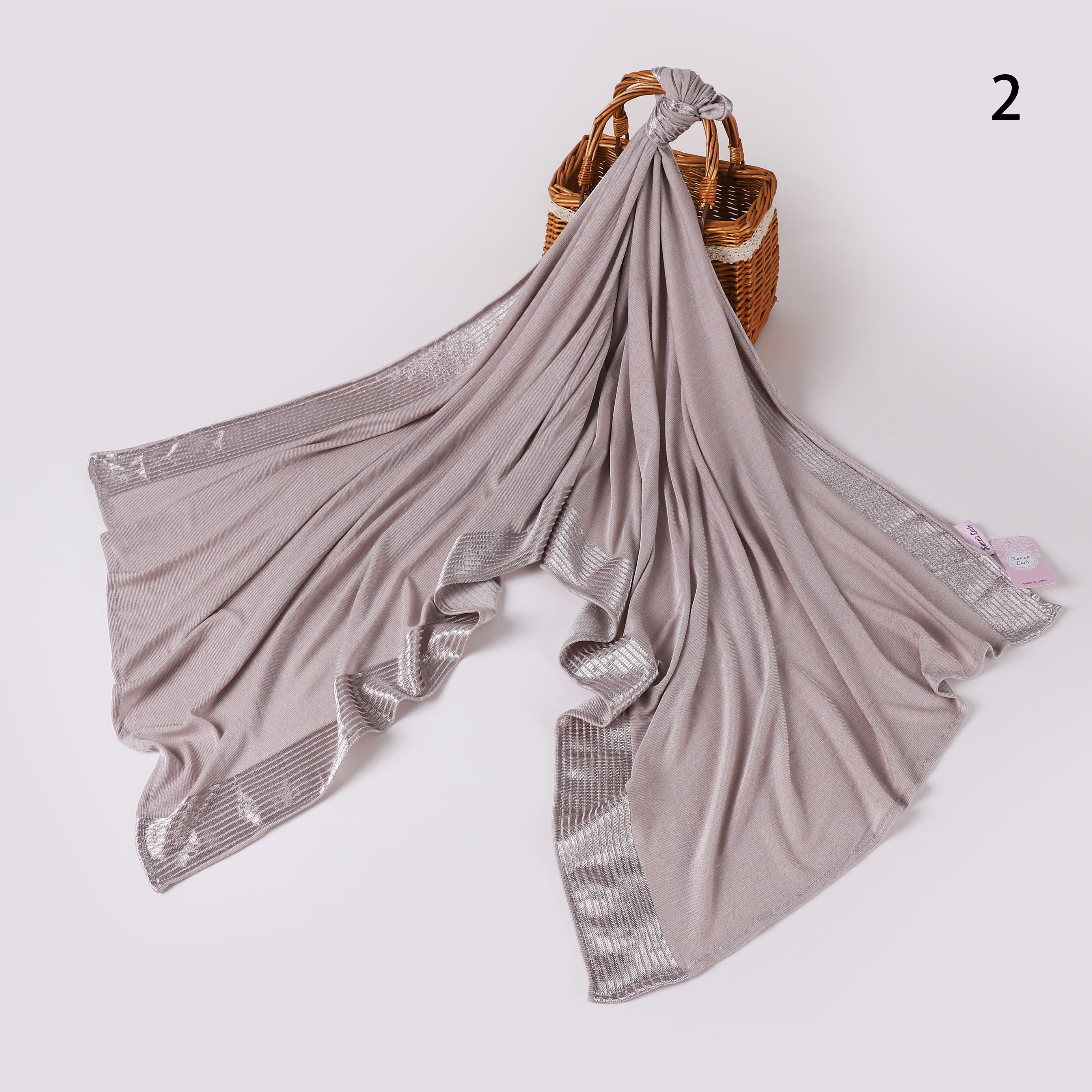 Cotton Satin Stripes Scarf