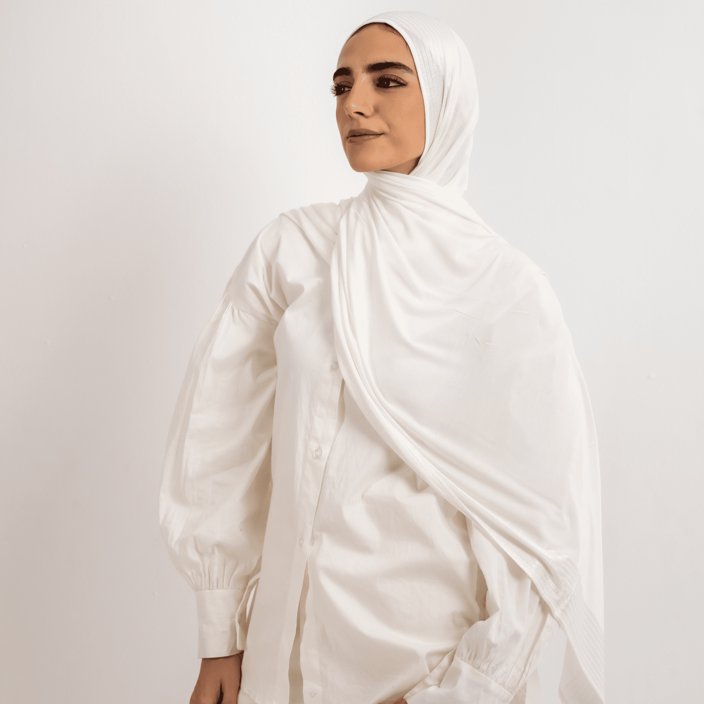 Cotton Satin Stripes Scarf