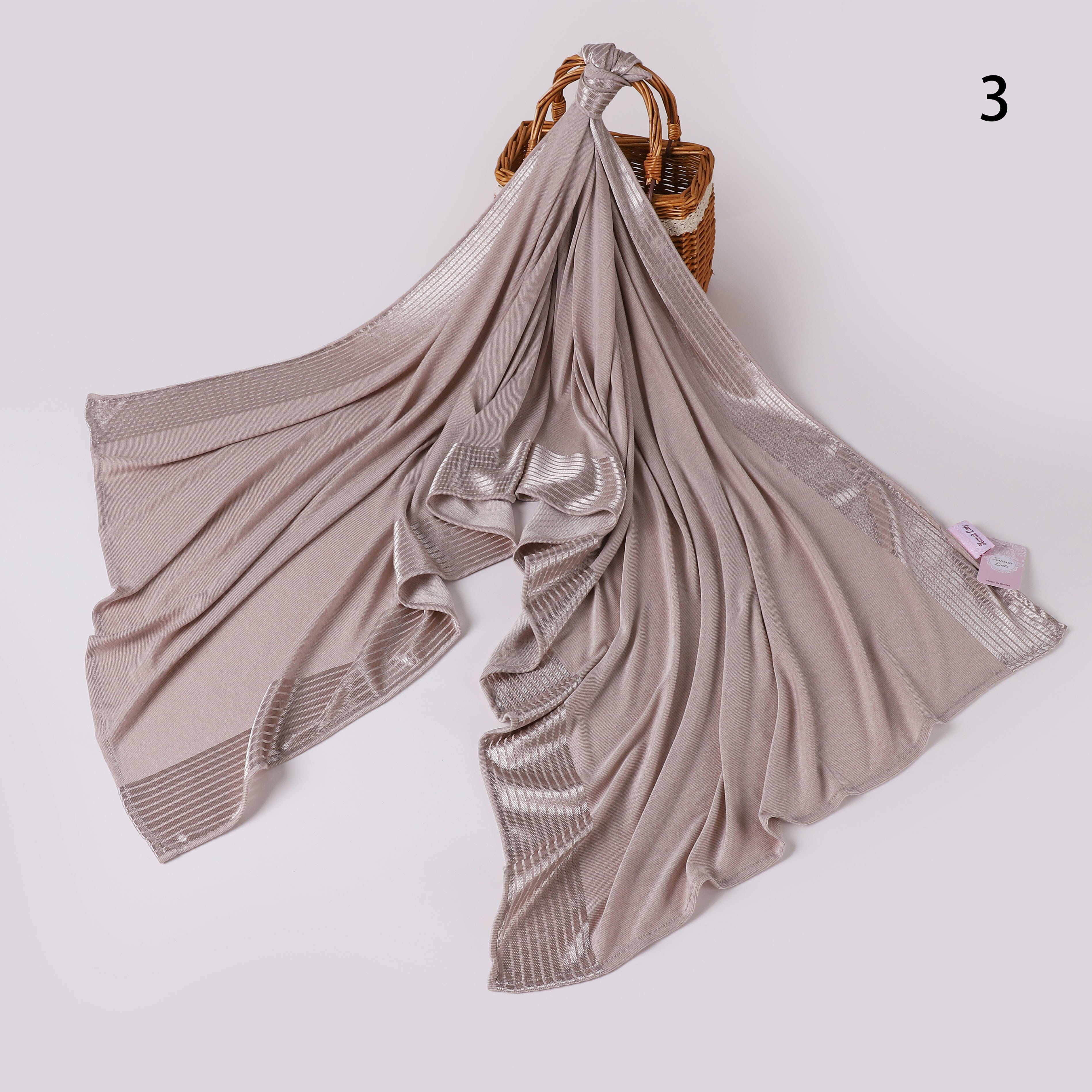 Cotton Satin Stripes Scarf