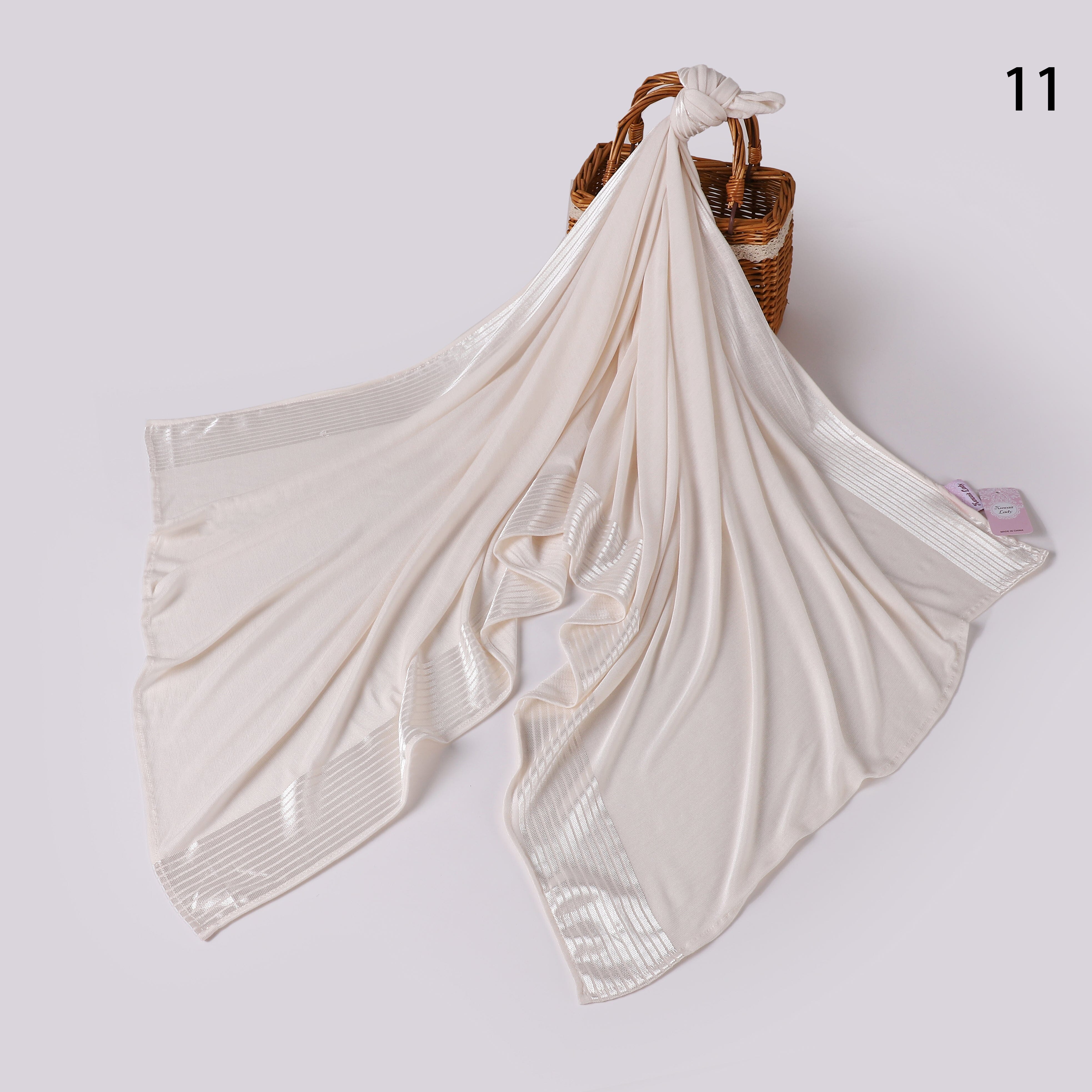 Cotton Satin Stripes Scarf