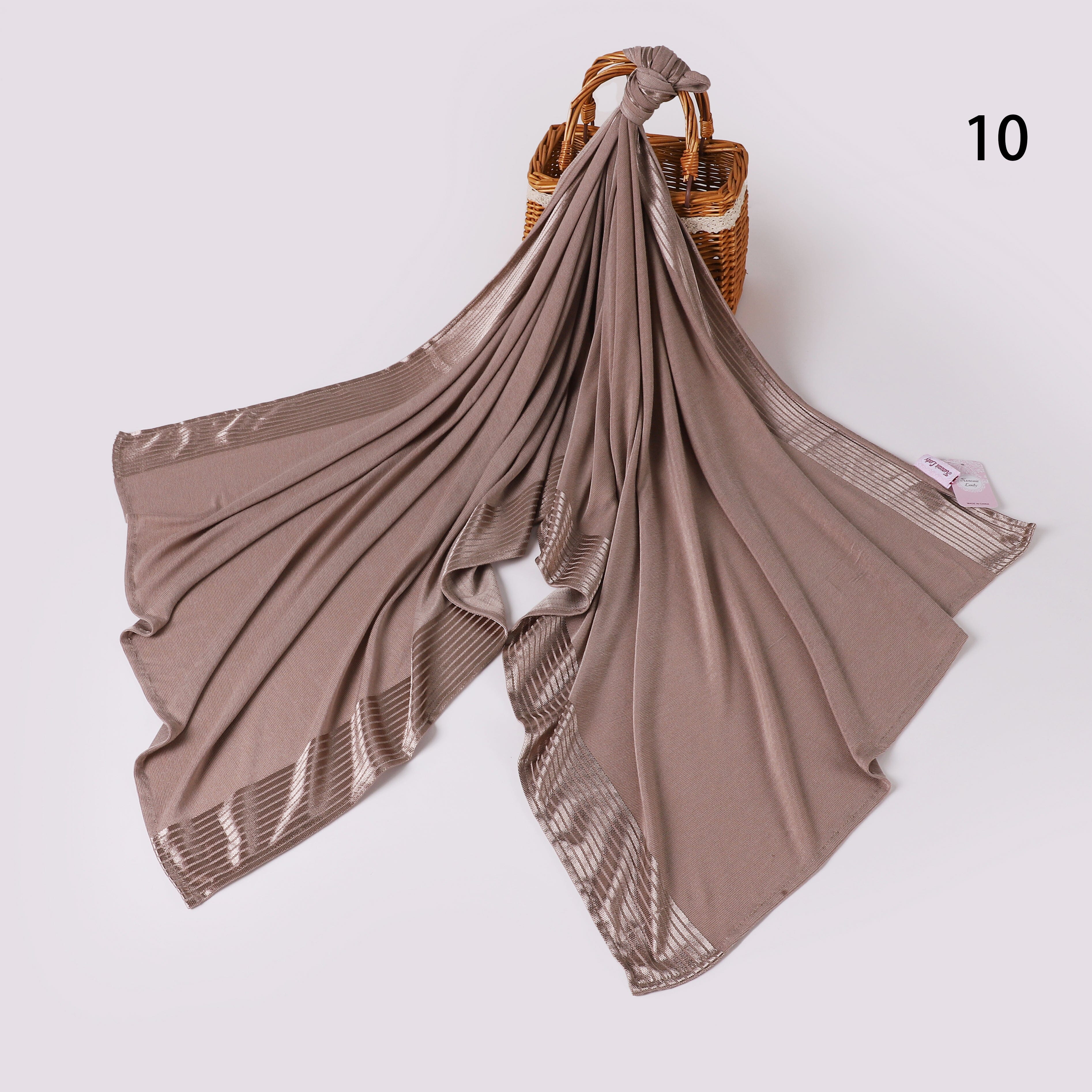 Cotton Satin Stripes Scarf