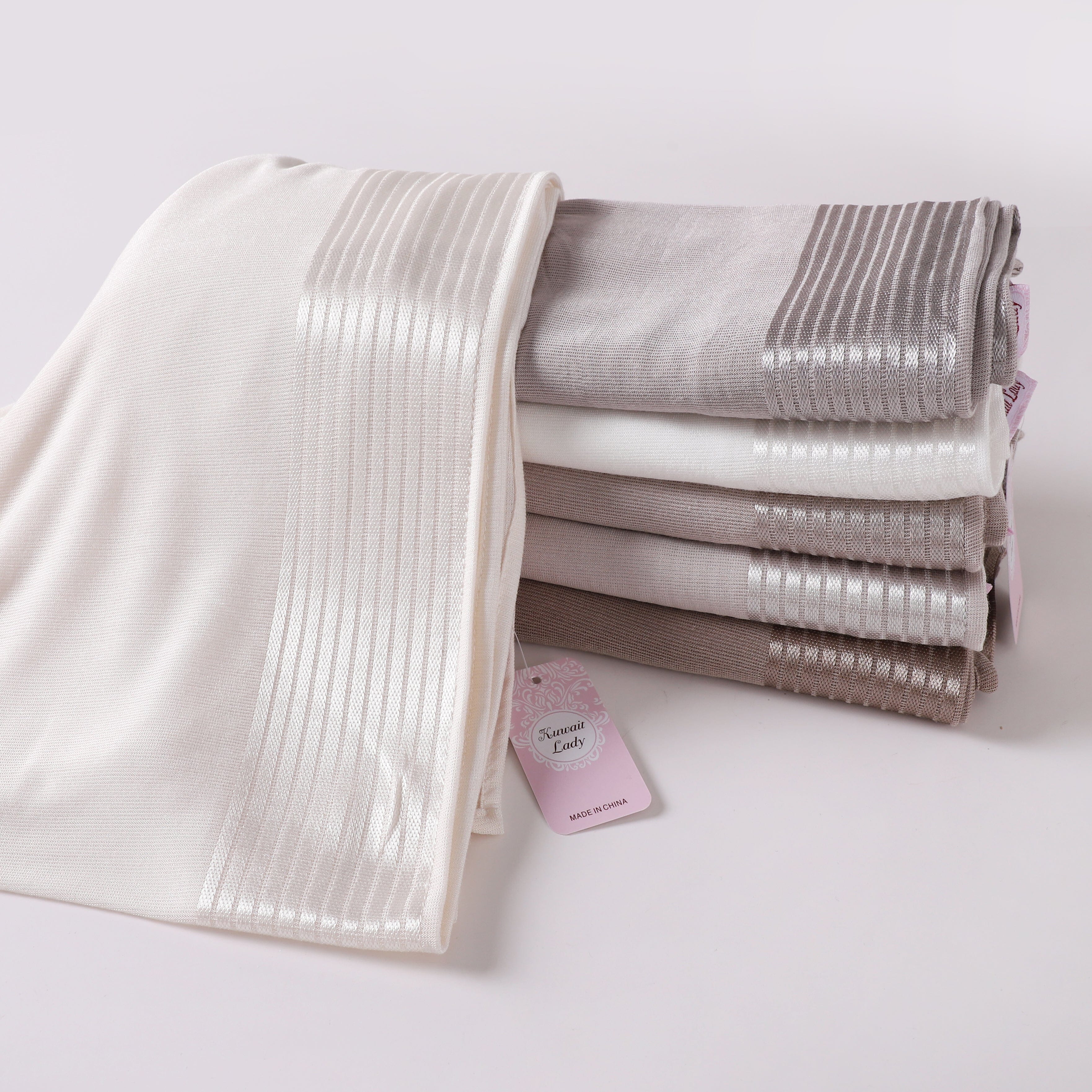 Cotton Satin Stripes Scarf