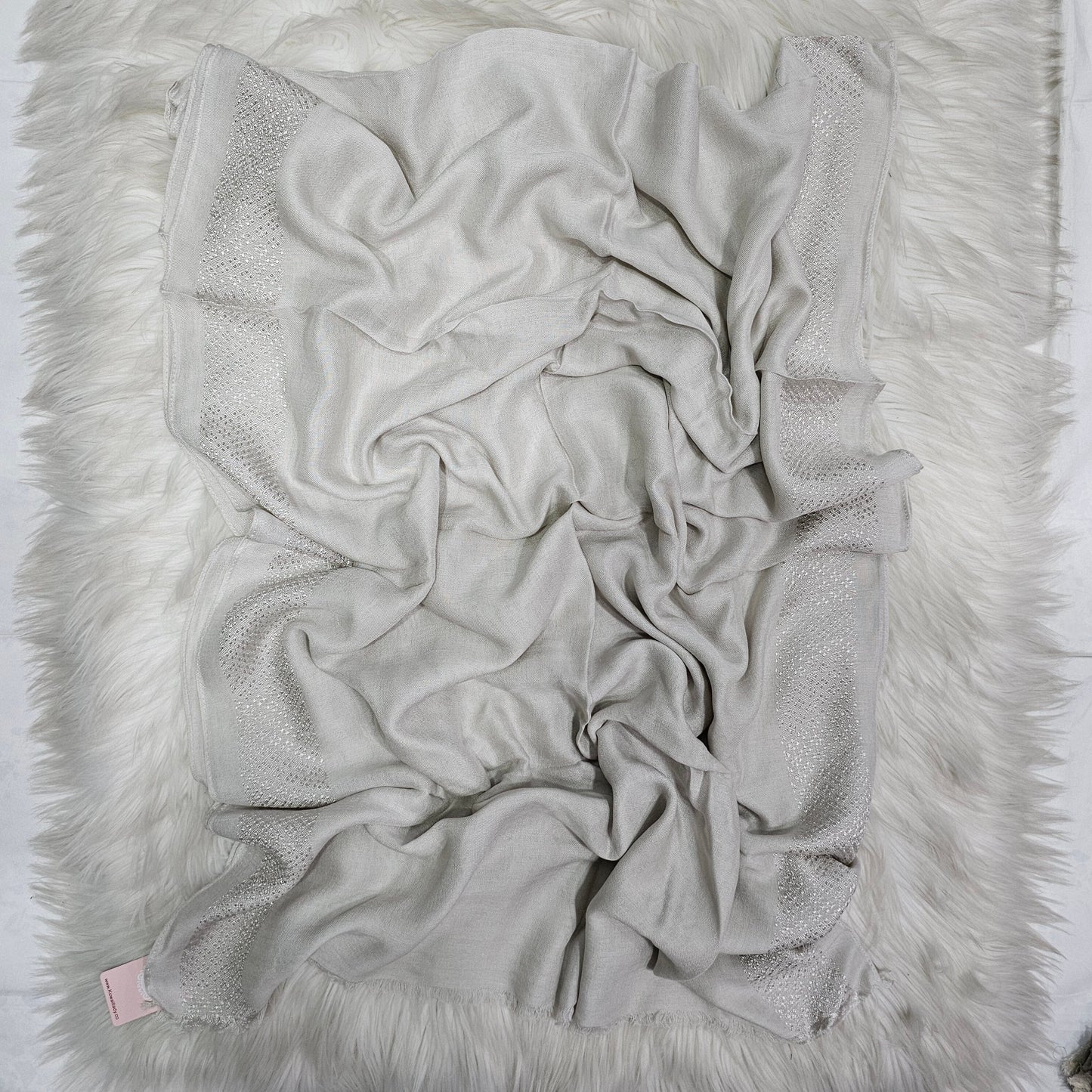 Dual Embroidery Linen Scarf