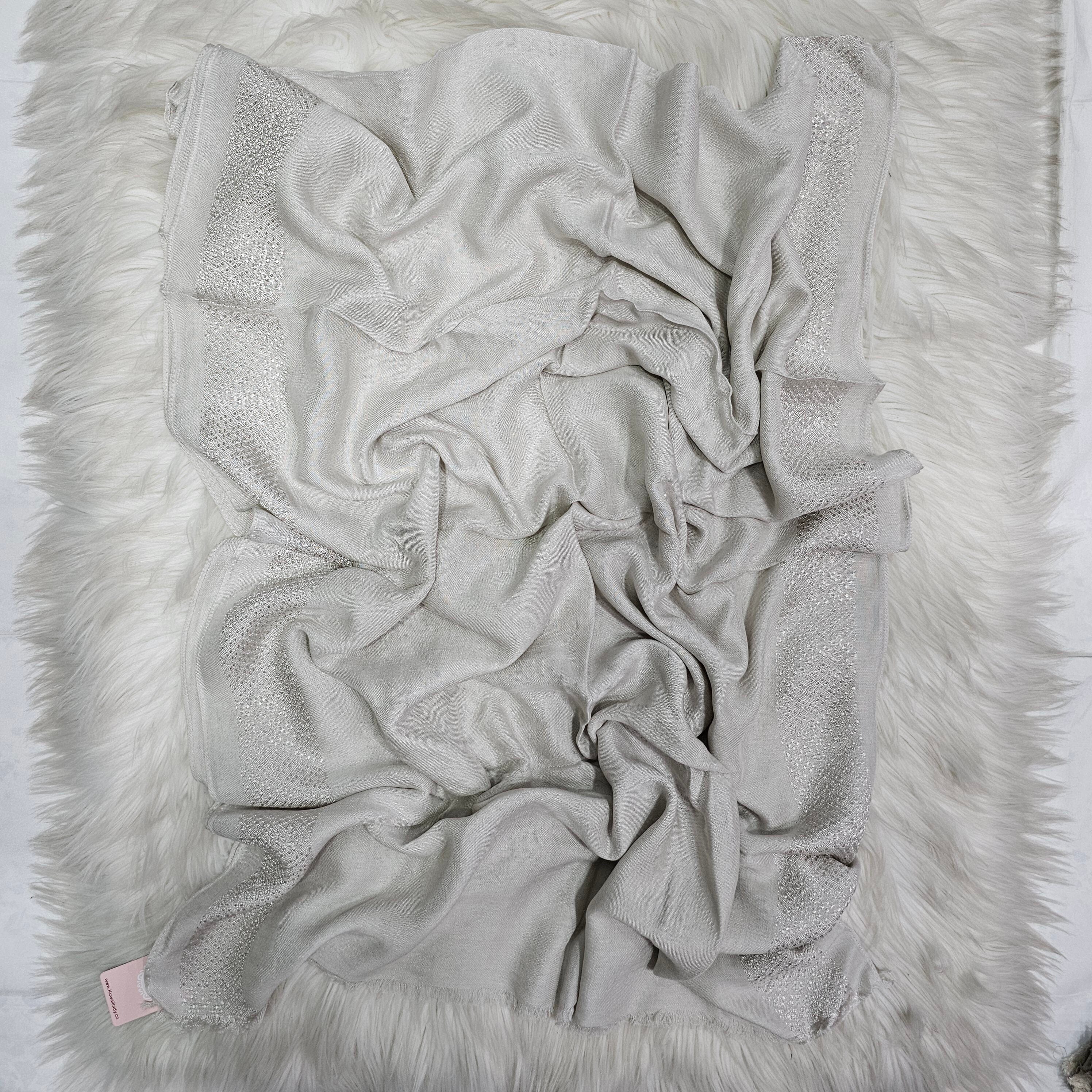 Dual Embroidery Linen Scarf