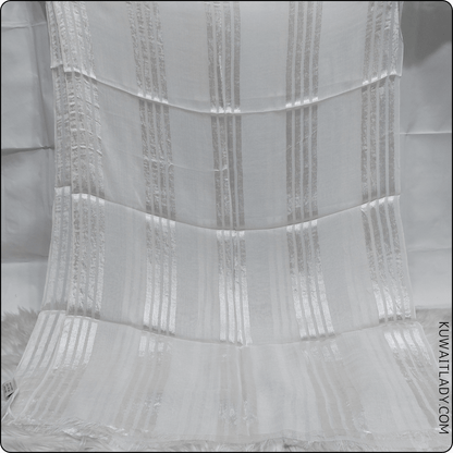 Fourfold Satin Strip Linen Scarf