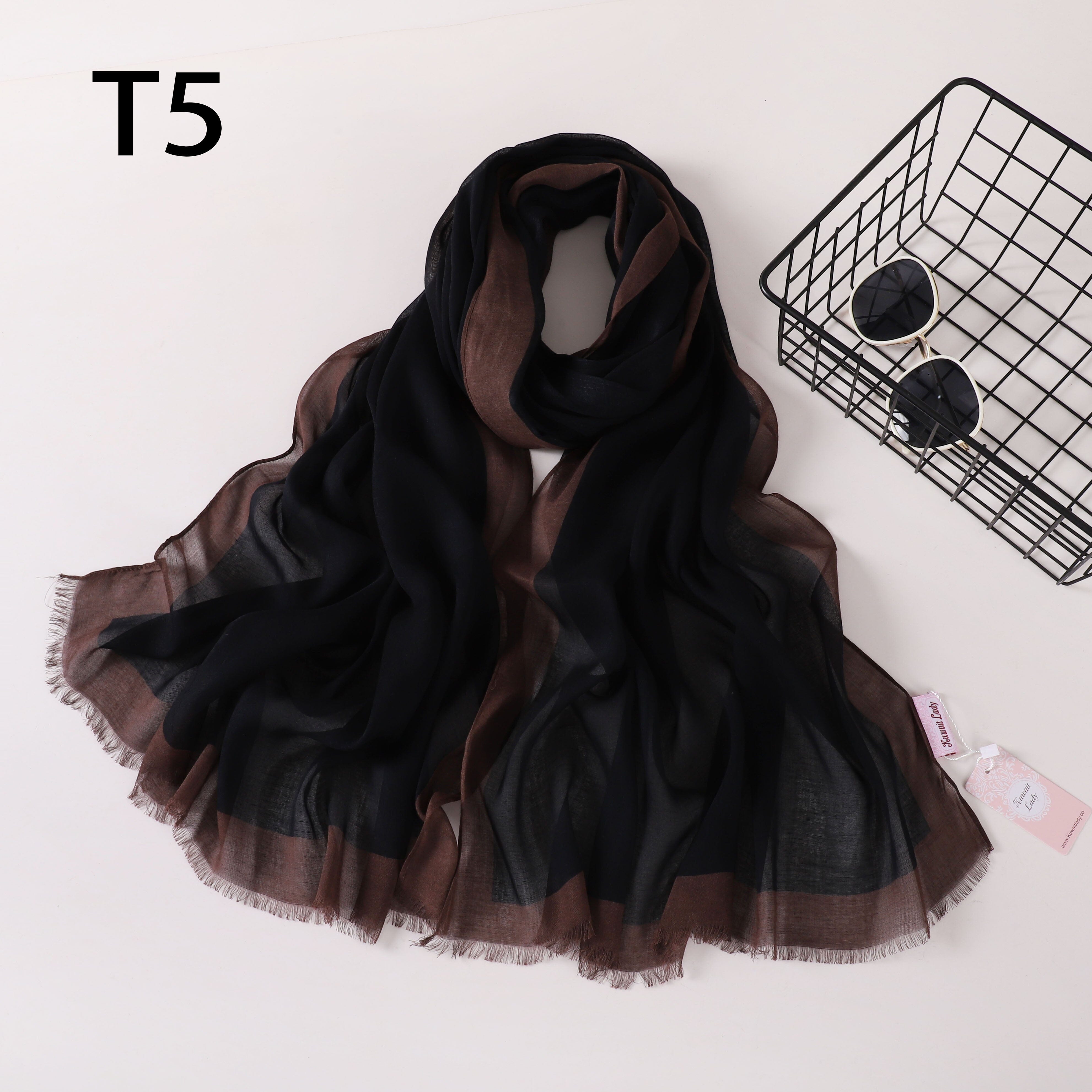 Frame Border Linen Scarf