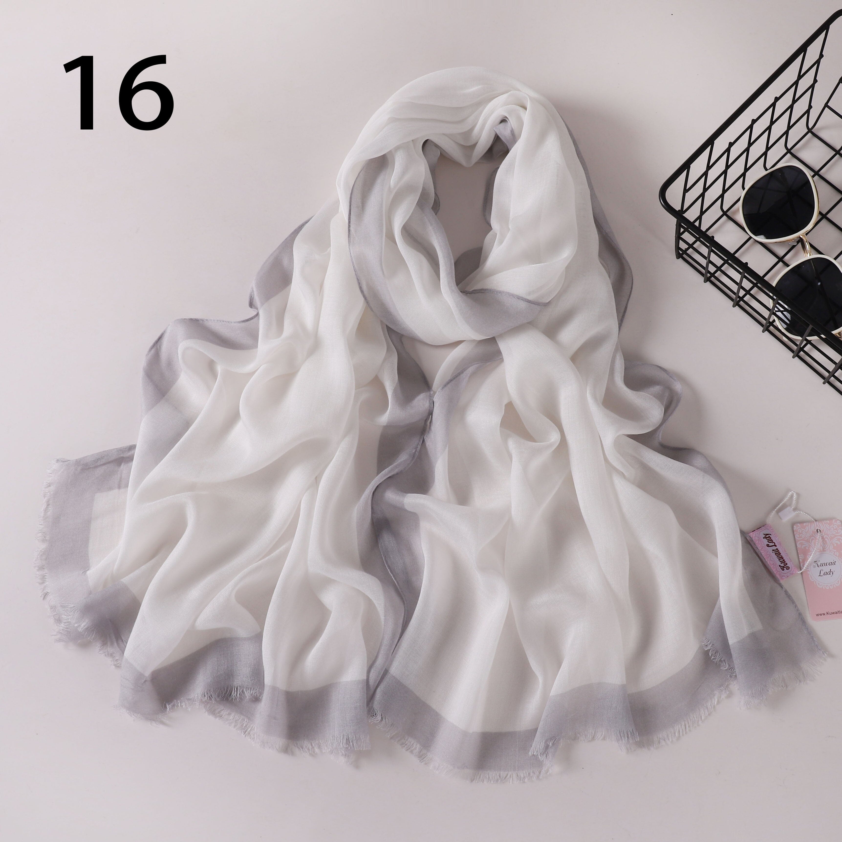 Frame Border Linen Scarf