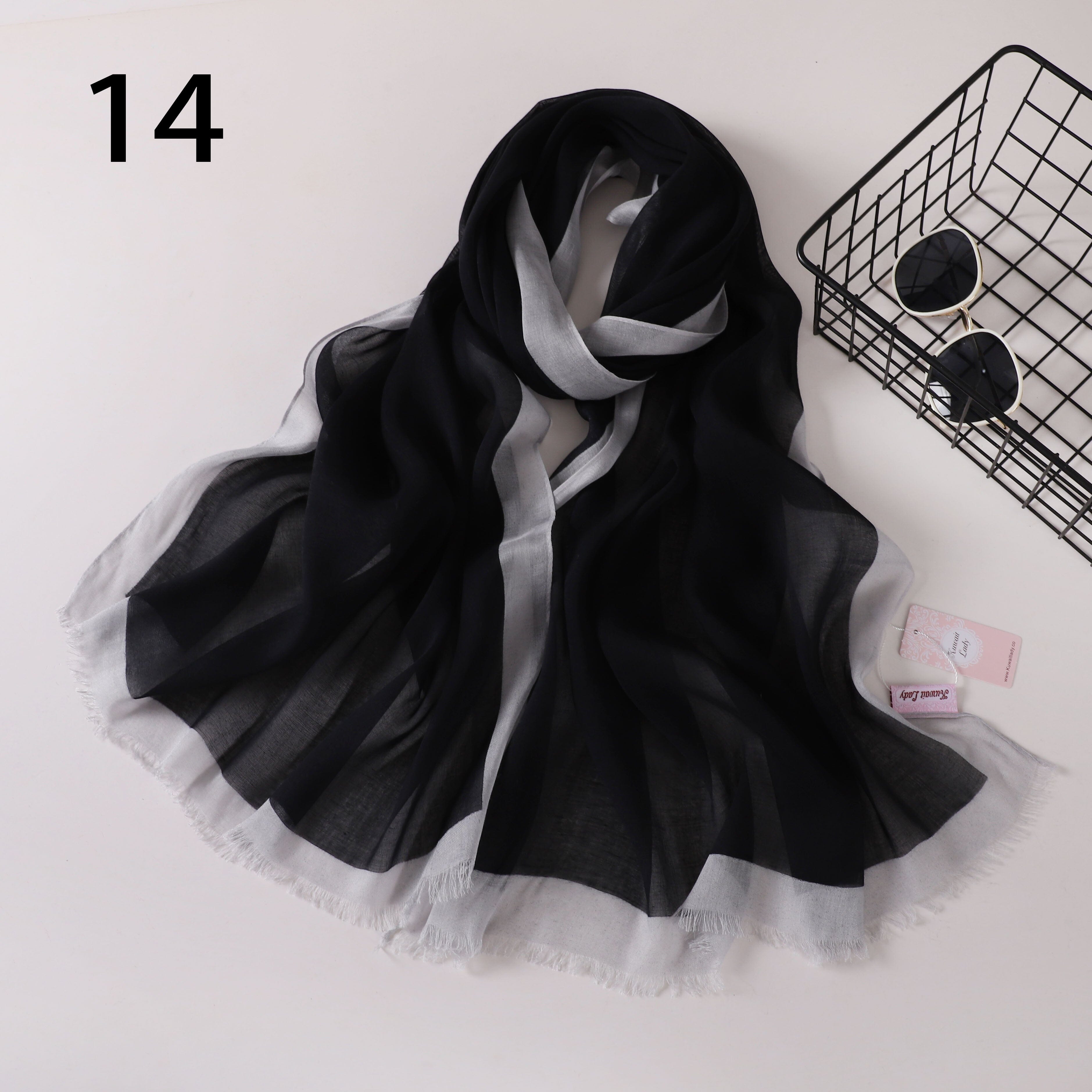 Frame Border Linen Scarf