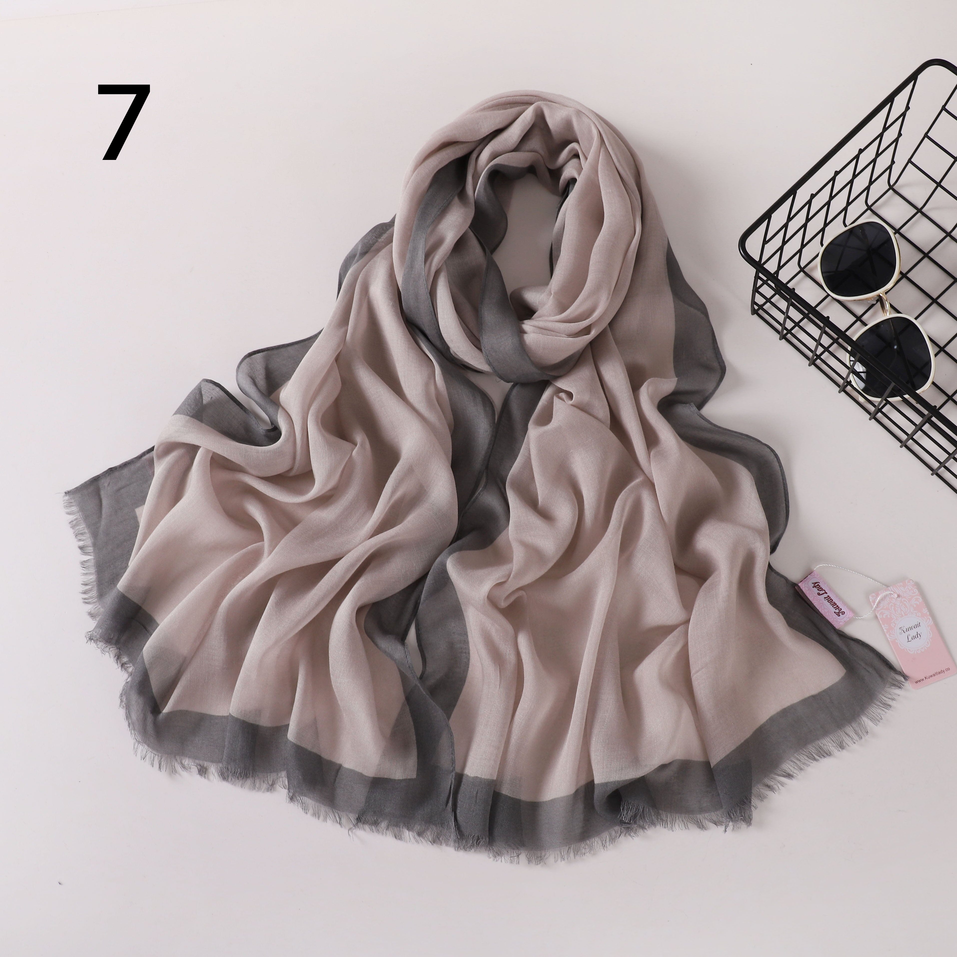 Frame Border Linen Scarf