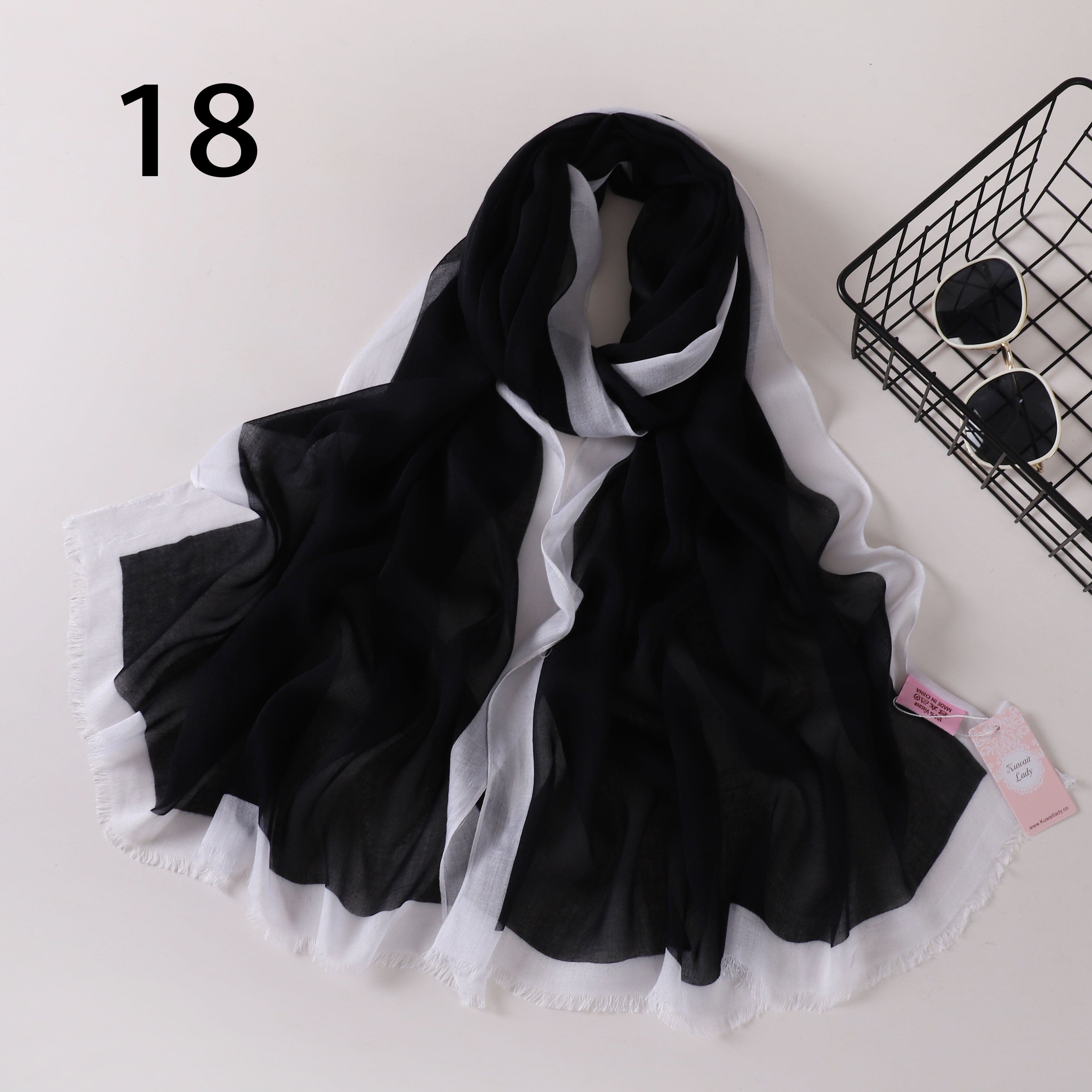 Frame Border Linen Scarf