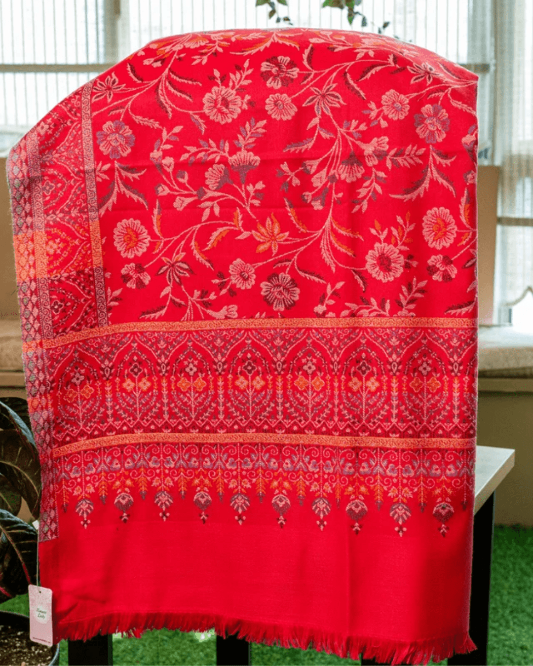 Garden Print Kashmiri Shawl