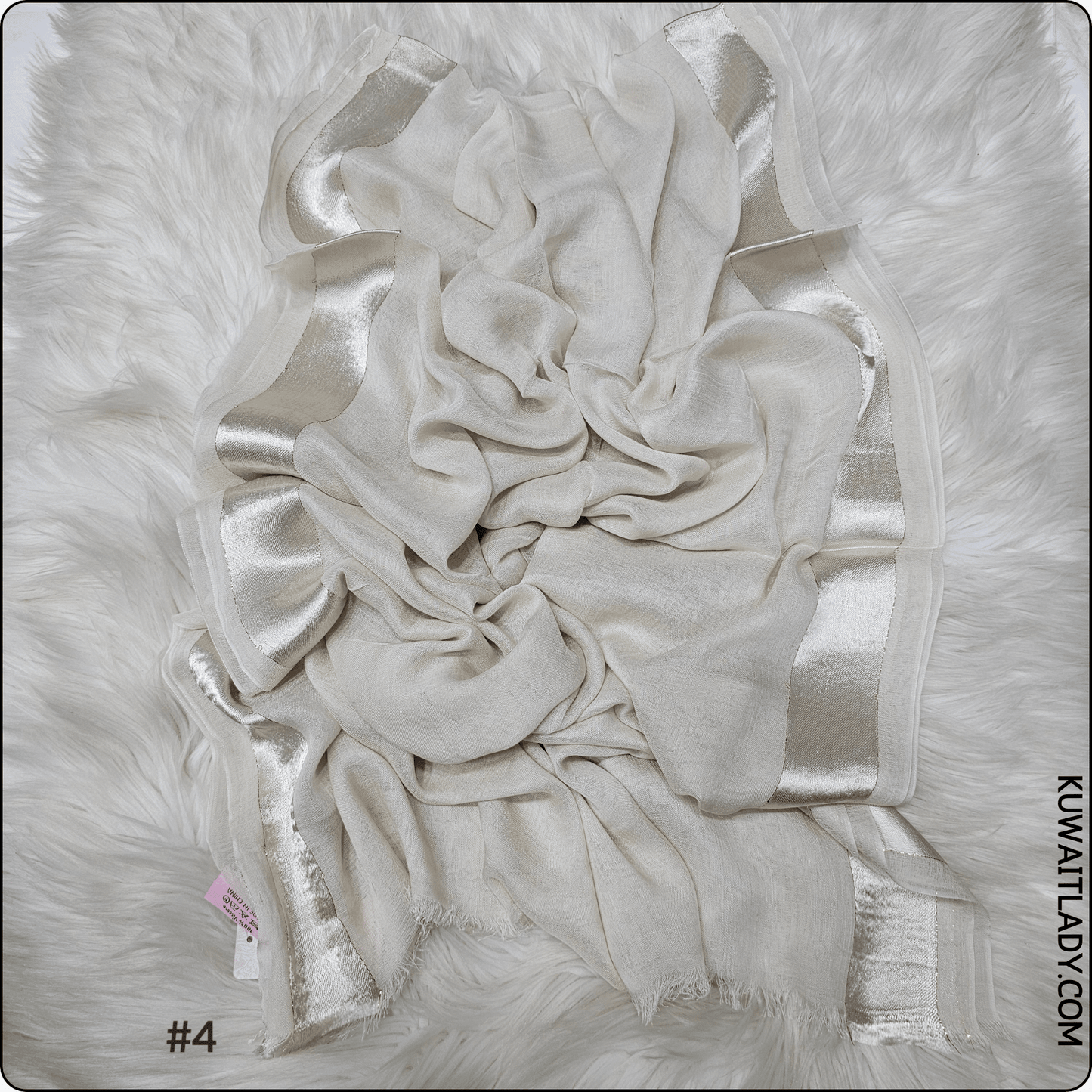 Golden Touch Satin Linen Scarf