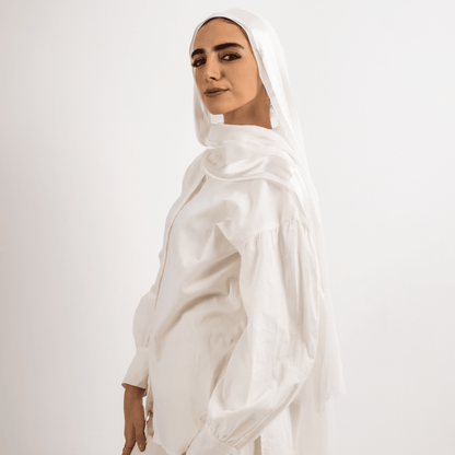 Golden Touch Satin Linen Scarf