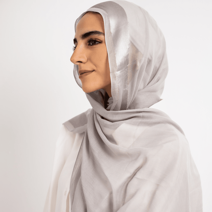 Golden Touch Satin Linen Scarf