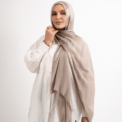 Golden Touch Satin Linen Scarf