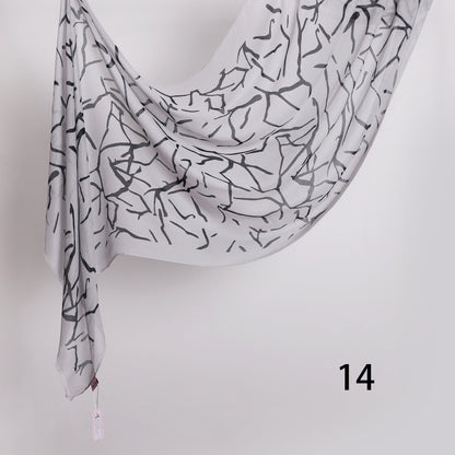 Graphite Linen Scarf