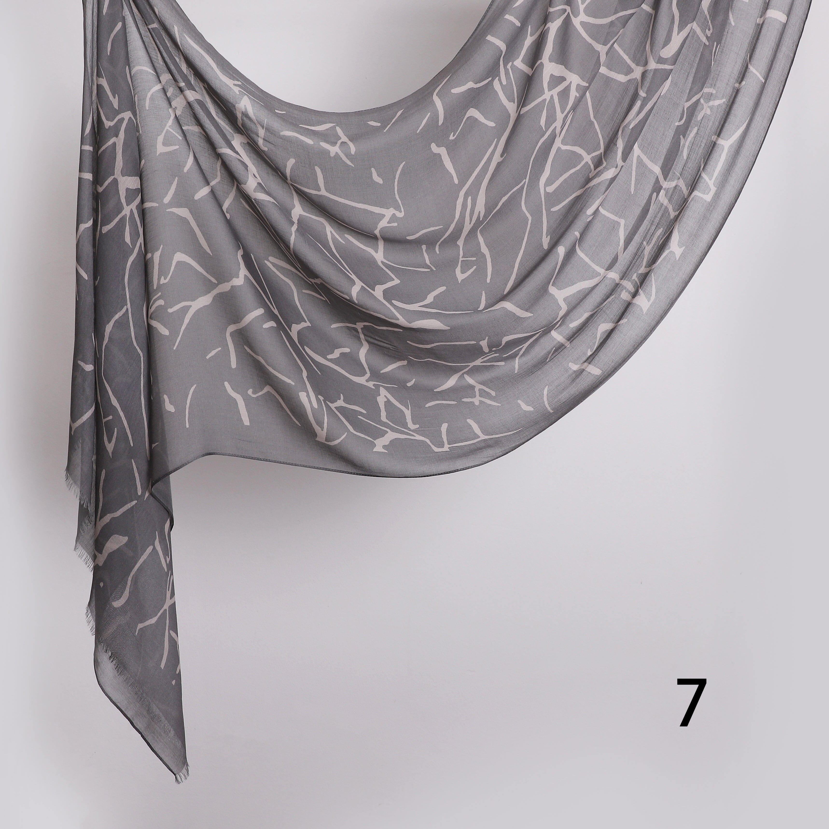 Graphite Linen Scarf