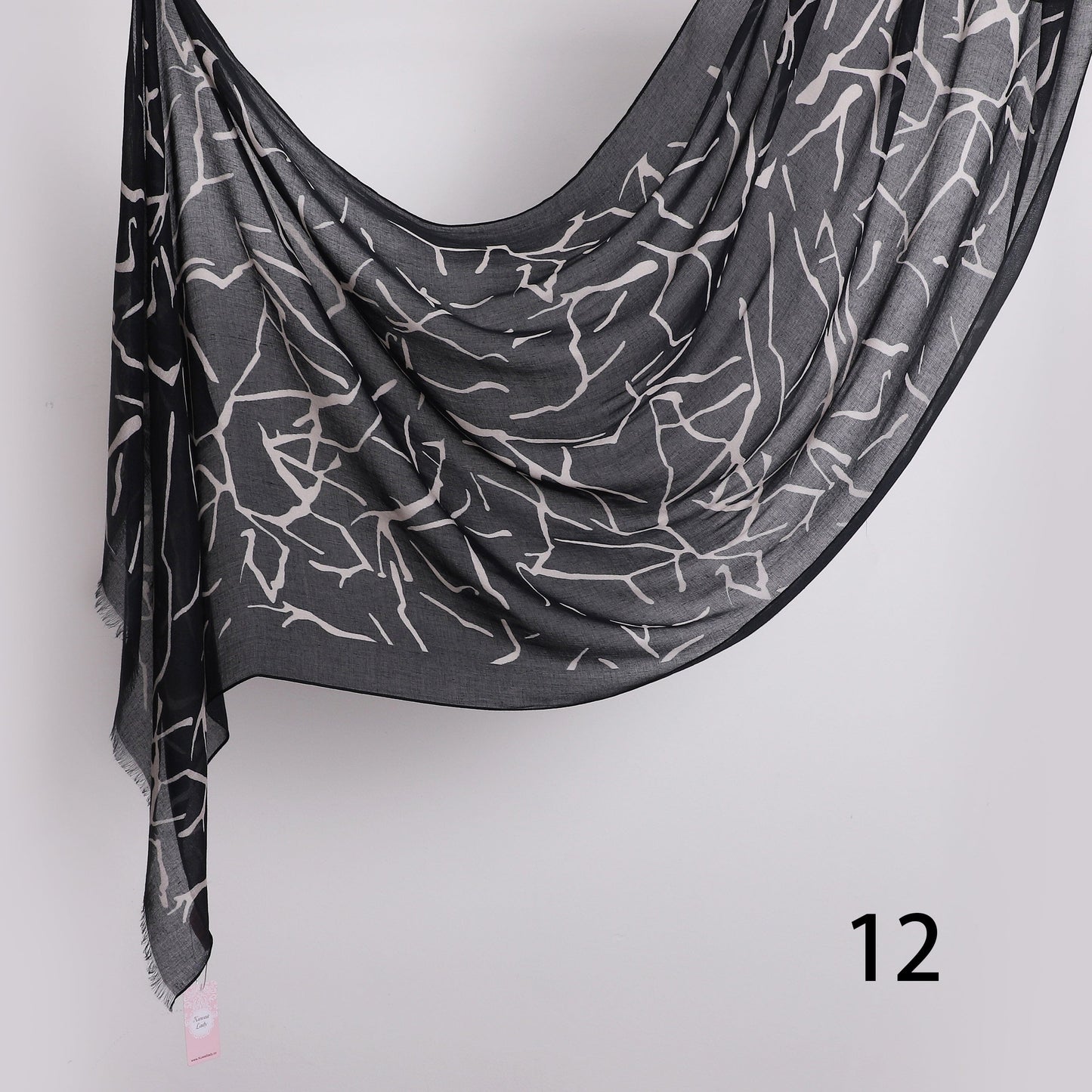 Graphite Linen Scarf