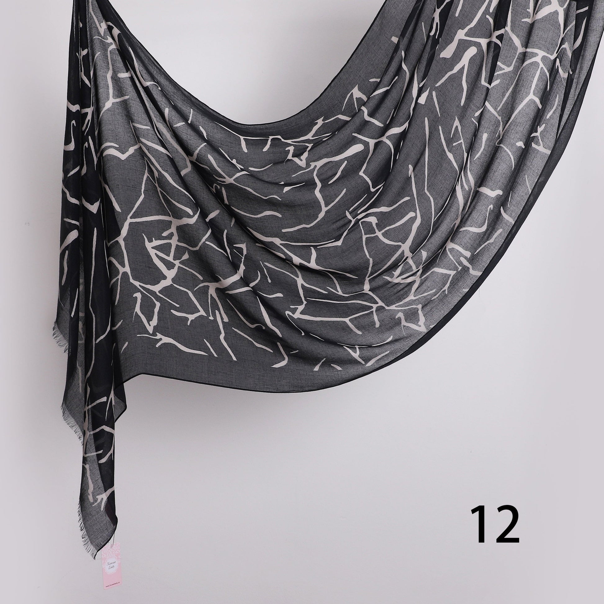 Graphite Linen Scarf