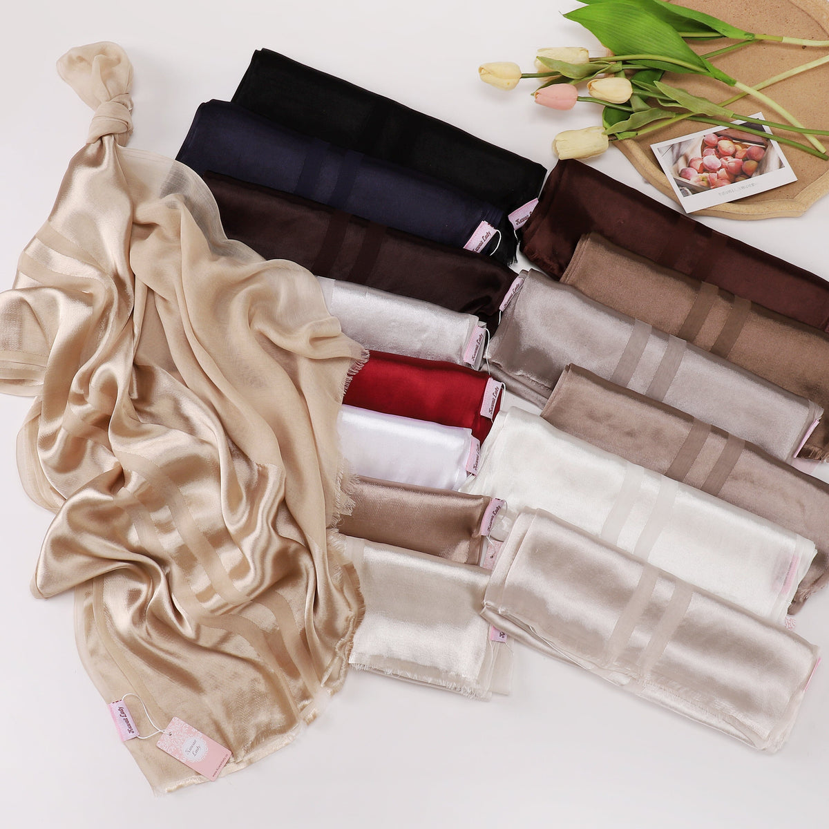 Half Linen, Half Satin Elegance