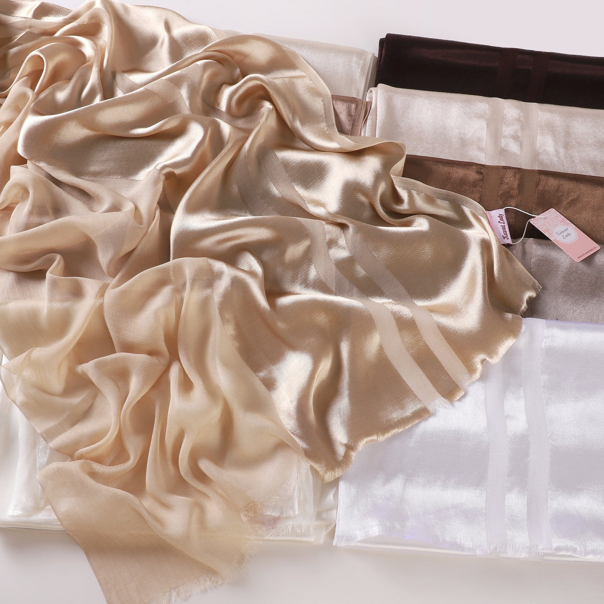 Half Linen, Half Satin Elegance