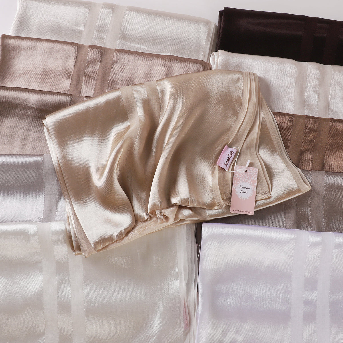 Half Linen, Half Satin Elegance