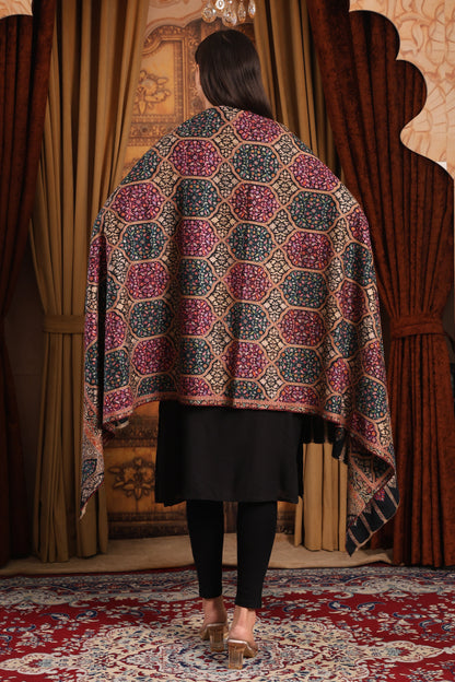 Hand Embroidered Kashmiri Pashmina Shawl