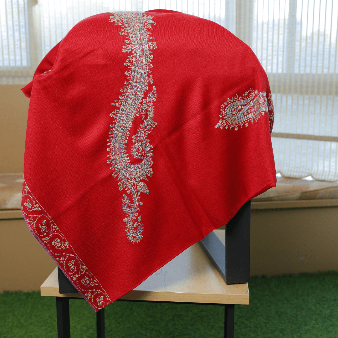 Handcrafted Paisley Border Shawl