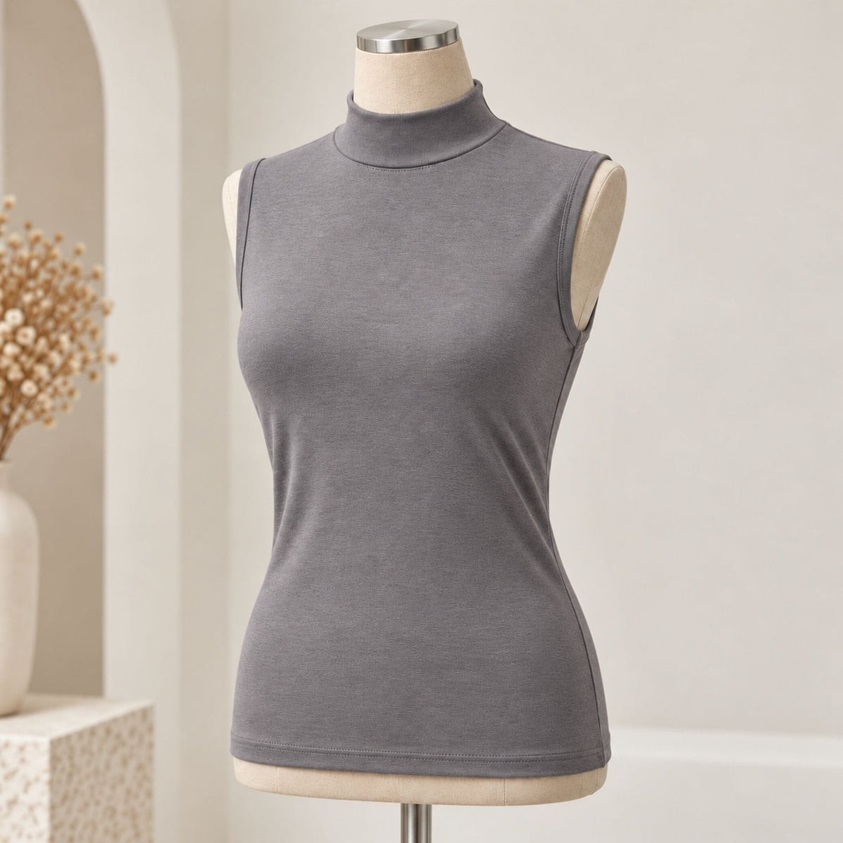High Neck Halfer Vest