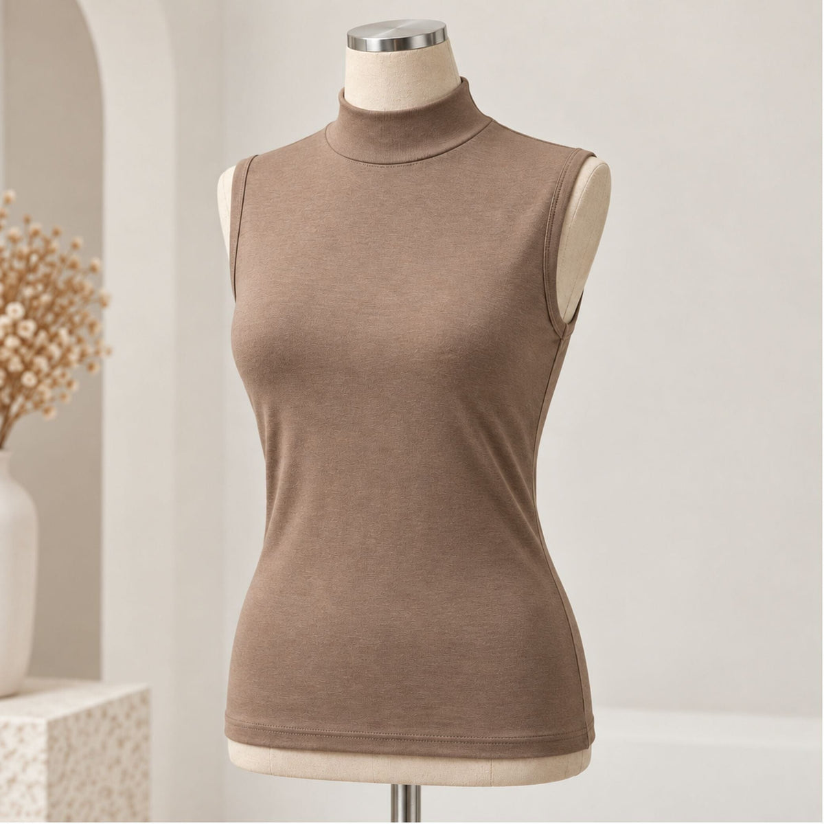 High Neck Halfer Vest