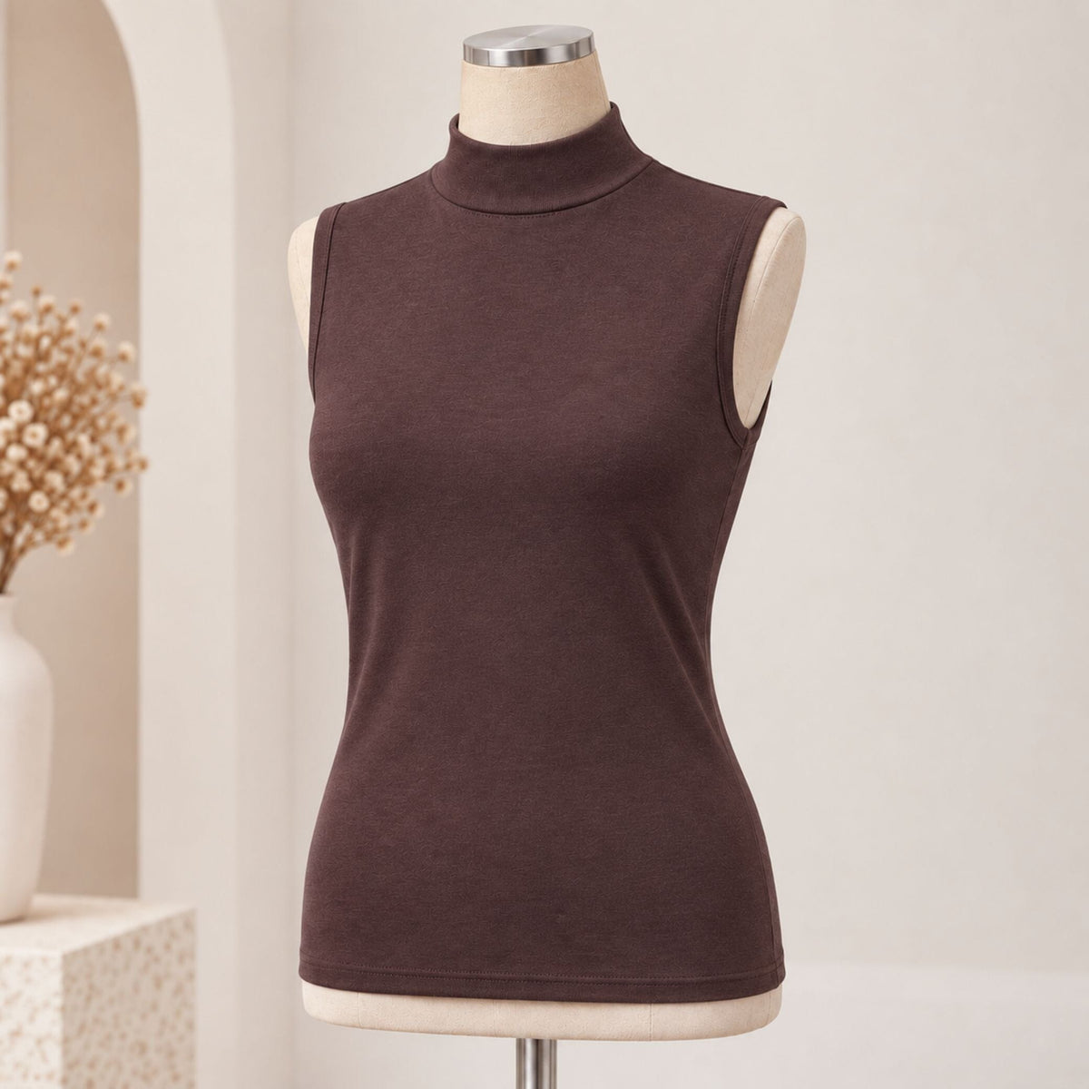 High Neck Halfer Vest
