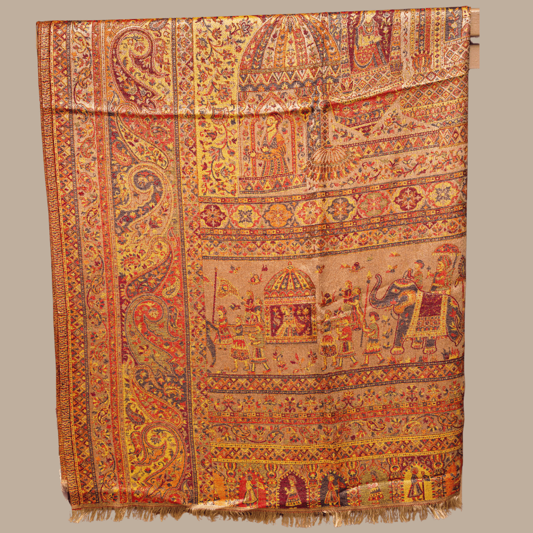 Indian Print Kashmiri Shawl