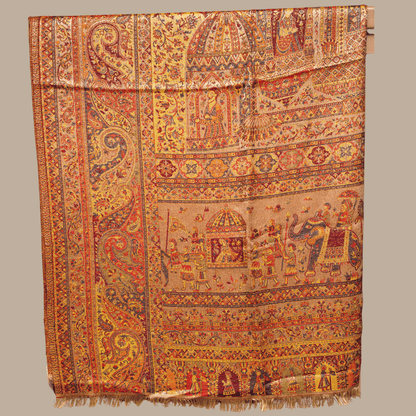 Indian Print Kashmiri Shawl
