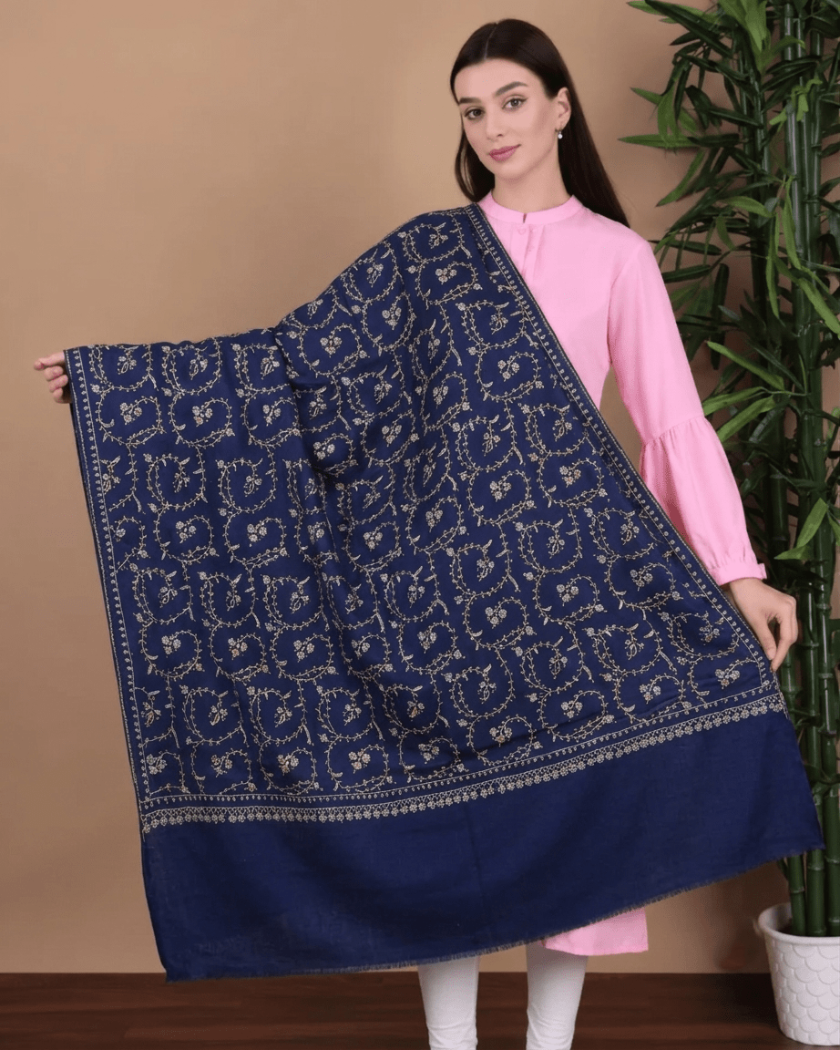 Jaalidar Hand Embroidered Shawl