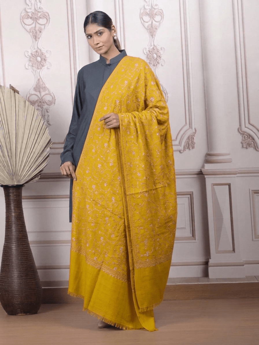 Jaalidar Hand Embroidered Shawl