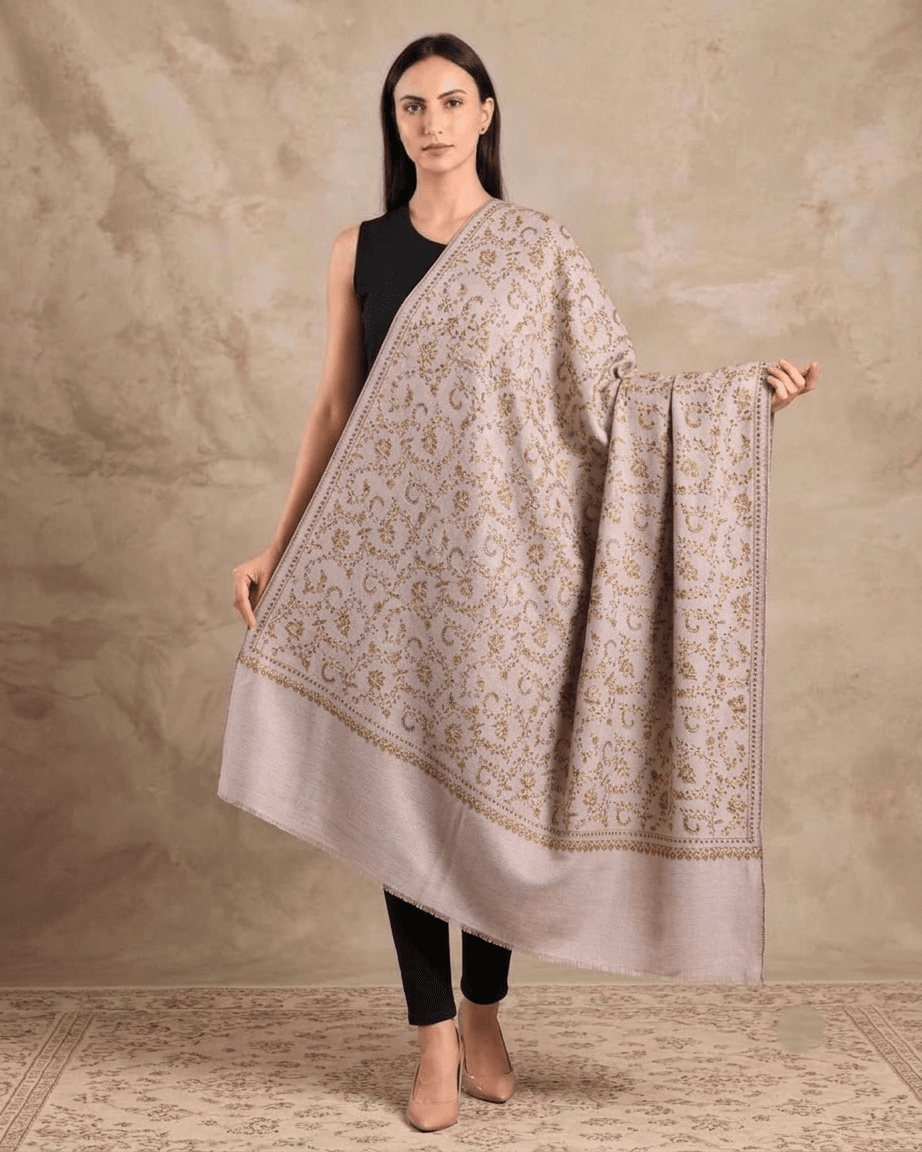 Jaalidar Hand Embroidered Shawl
