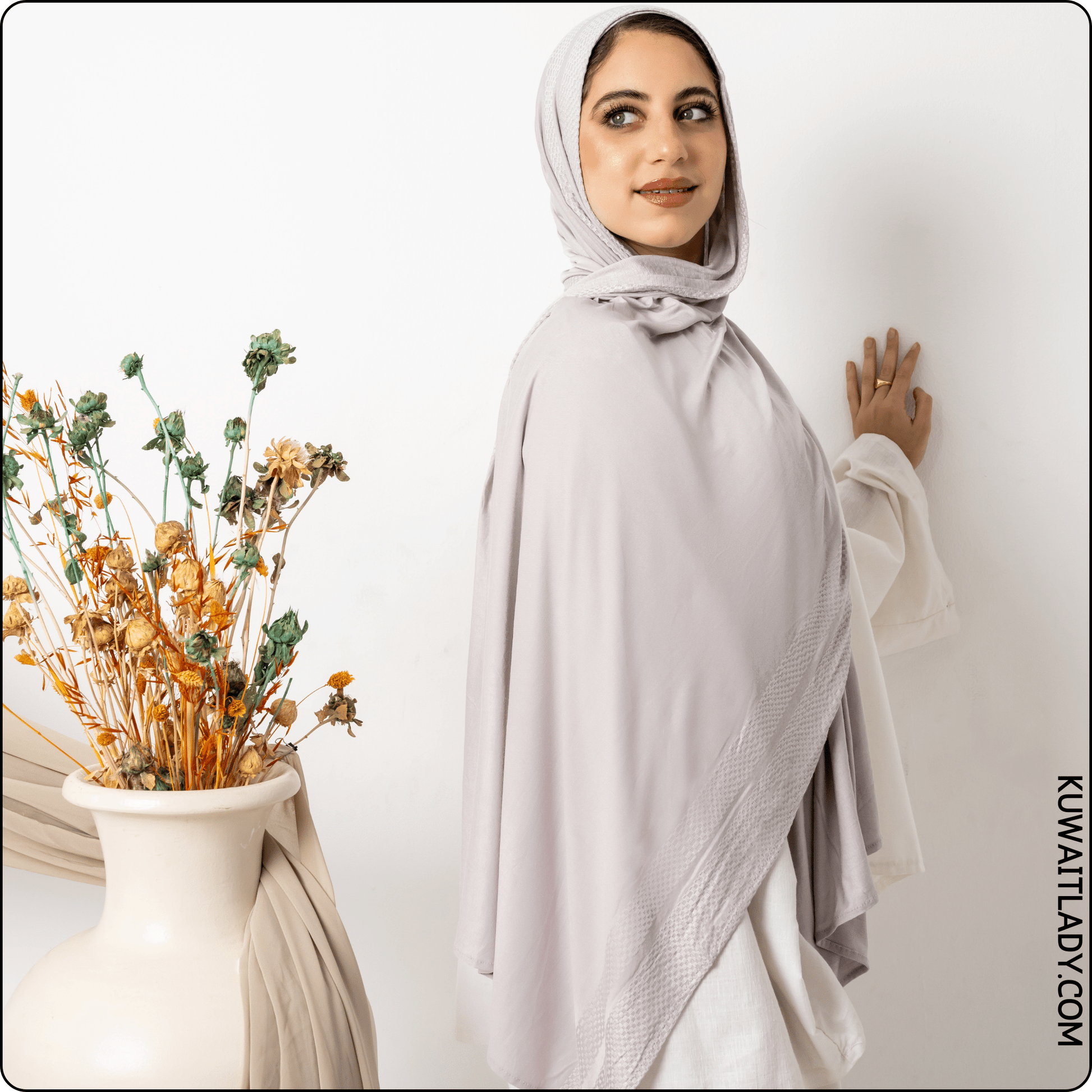 Jacquard Cotton Stretch Scarf