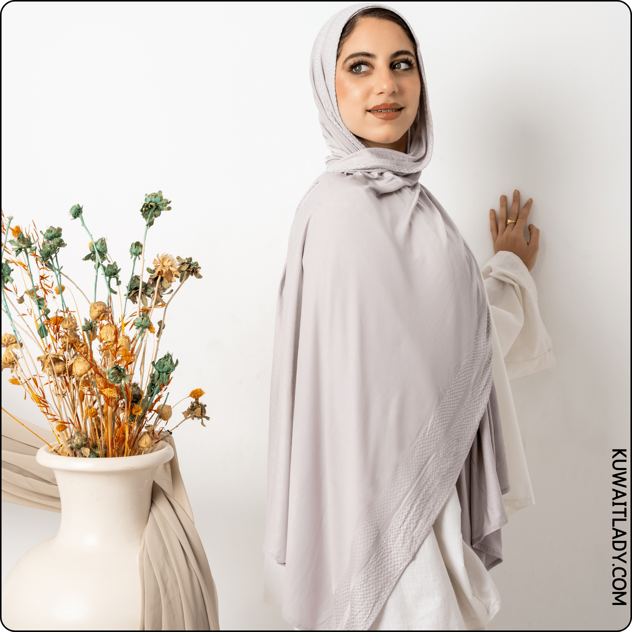 Jacquard Cotton Stretch Scarf