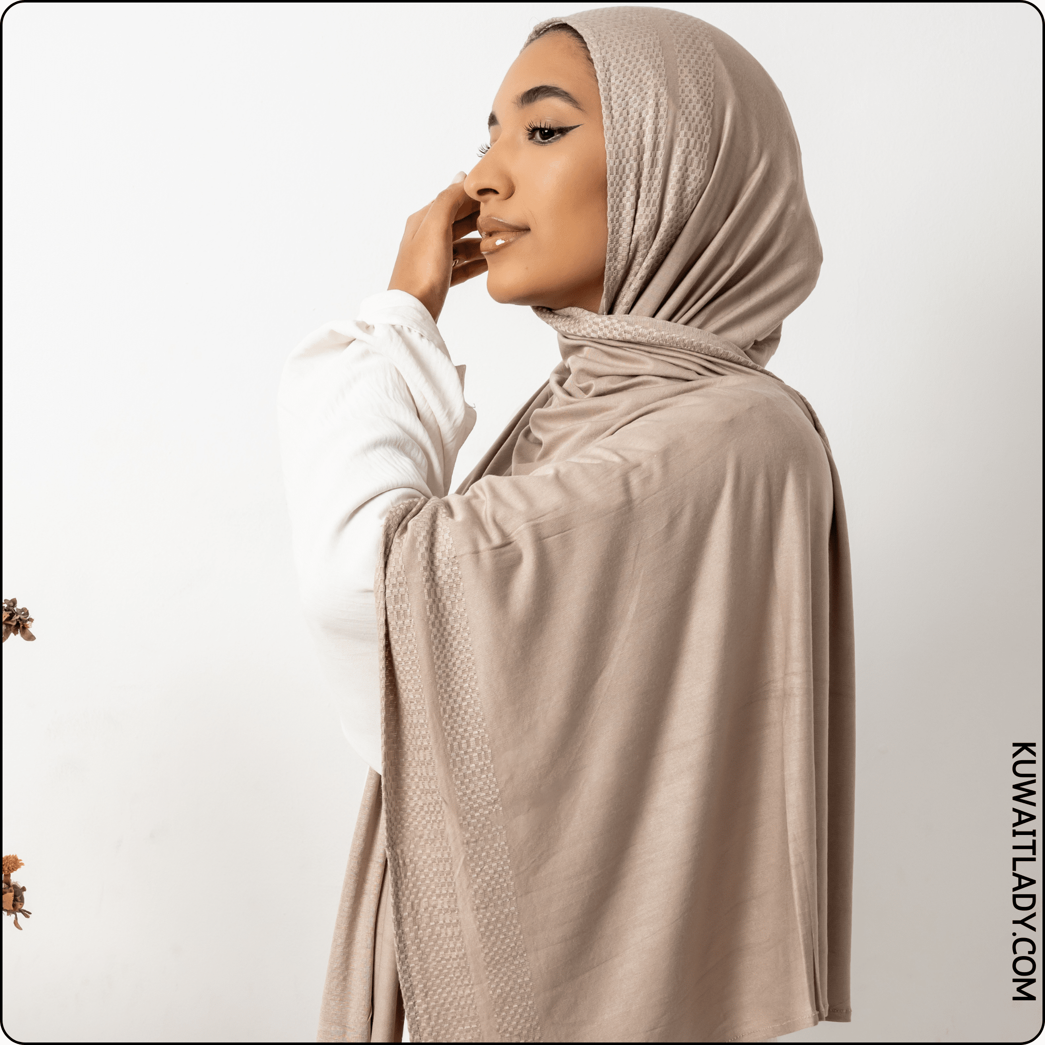 Jacquard Cotton Stretch Scarf