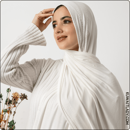 Jacquard Cotton Stretch Scarf