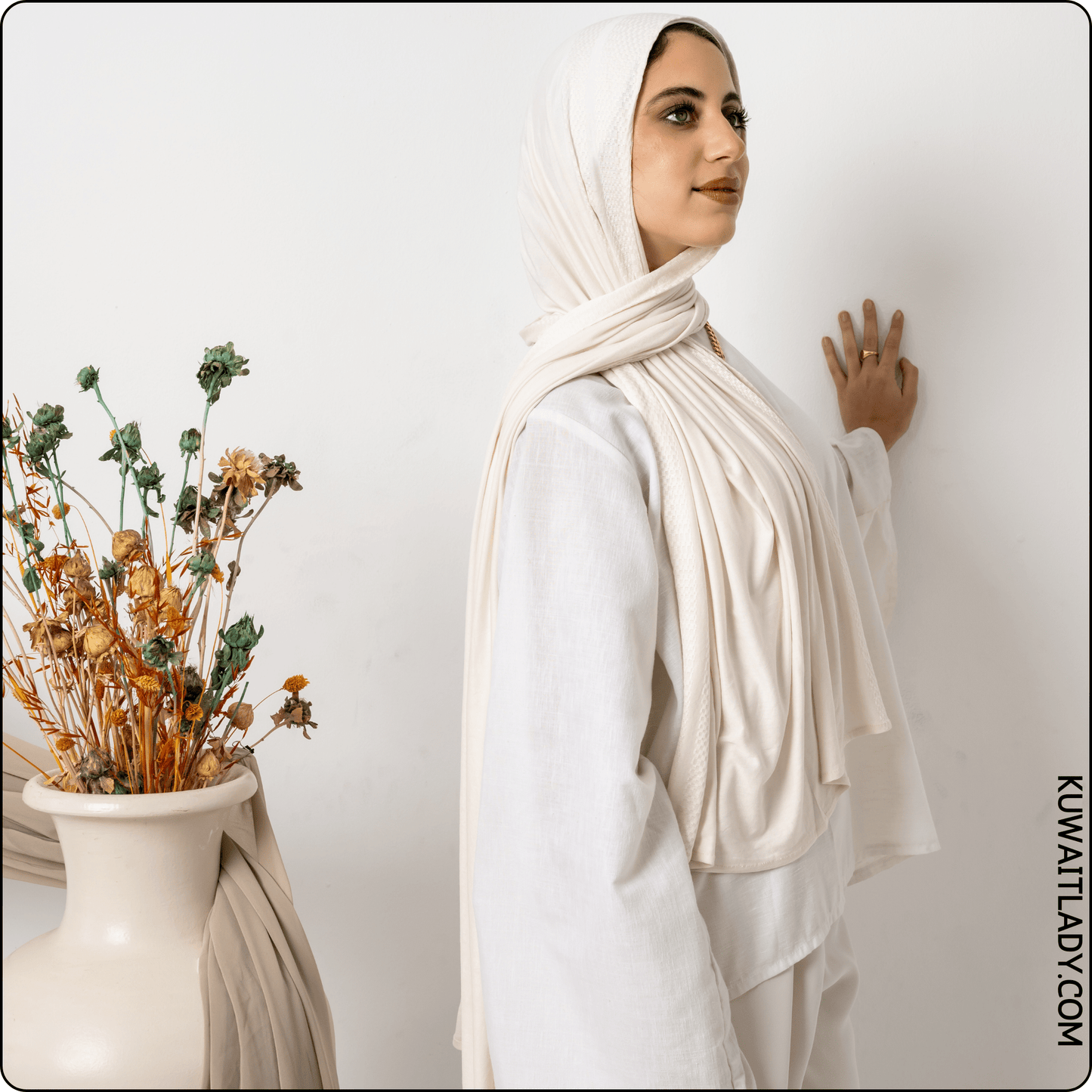 Jacquard Cotton Stretch Scarf