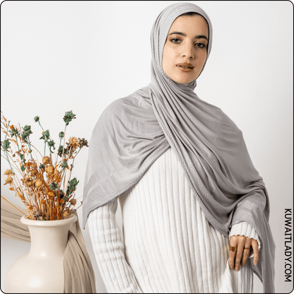 Jacquard Cotton Stretch Scarf