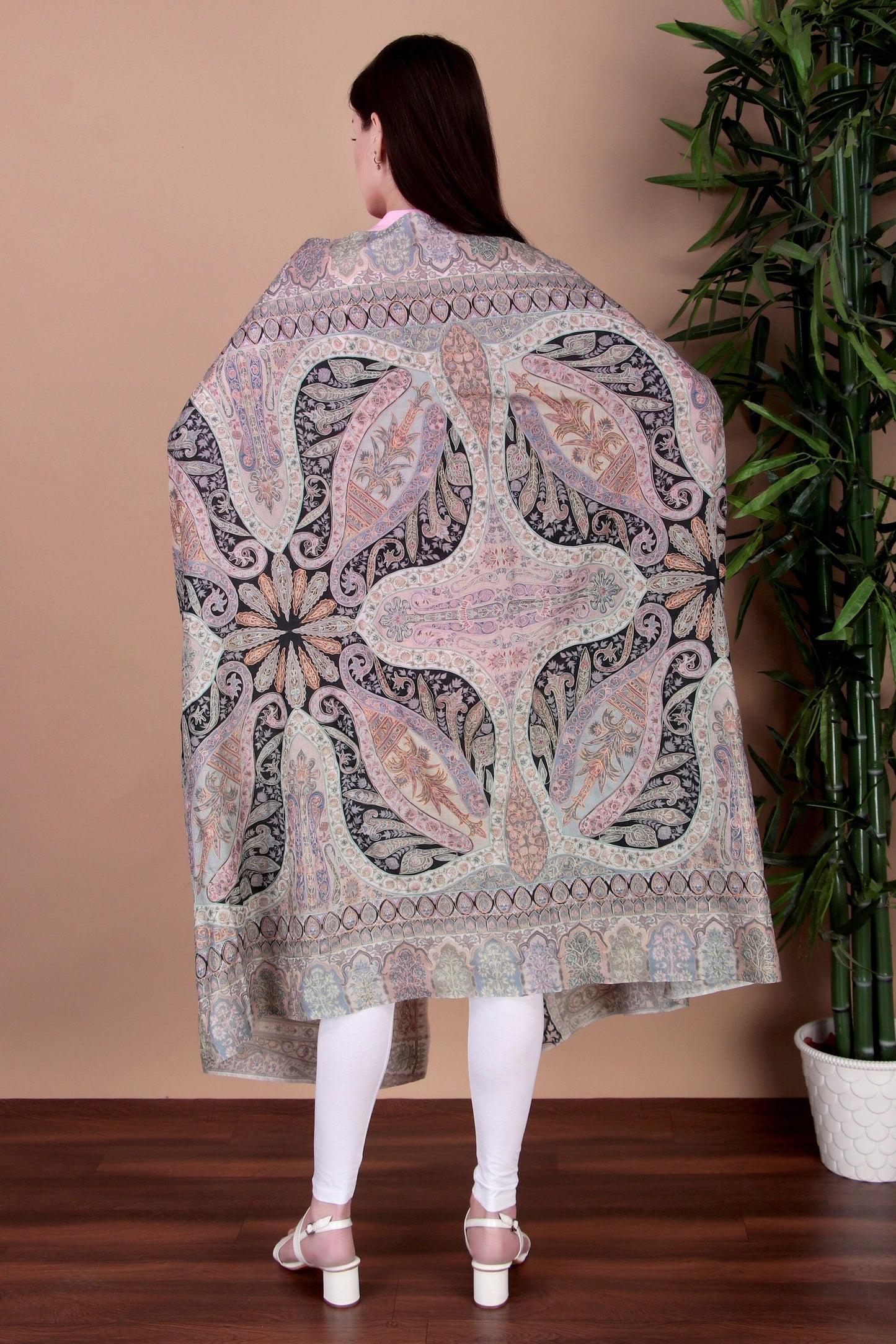 Kalamkari Pashmina Blend Shawl – Art Mastery