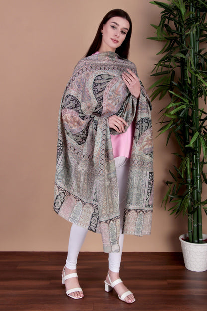 Kalamkari Pashmina Blend Shawl – Art Mastery