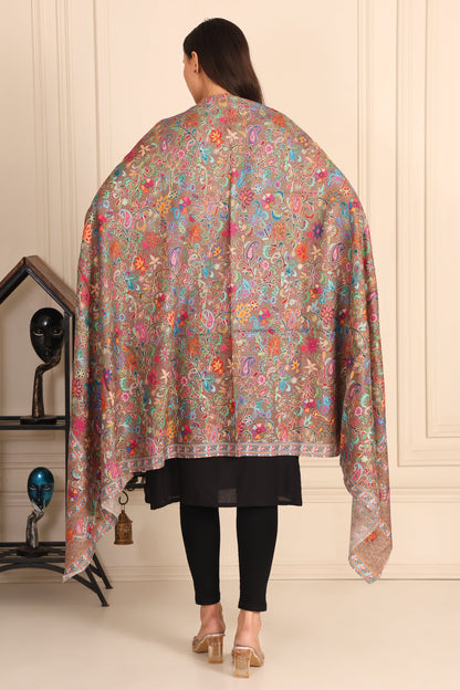 Kalamkari Pashmina Blend Shawl – Art Panel