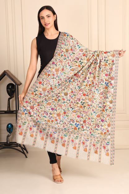 Kalamkari Pashmina Blend Shawl – Art Weave