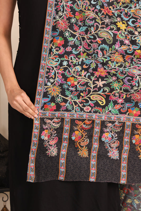 Kalamkari Pashmina Blend Shawl – Craft Line
