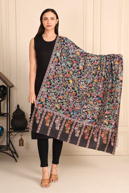 Kalamkari Pashmina Blend Shawl – Craft Line